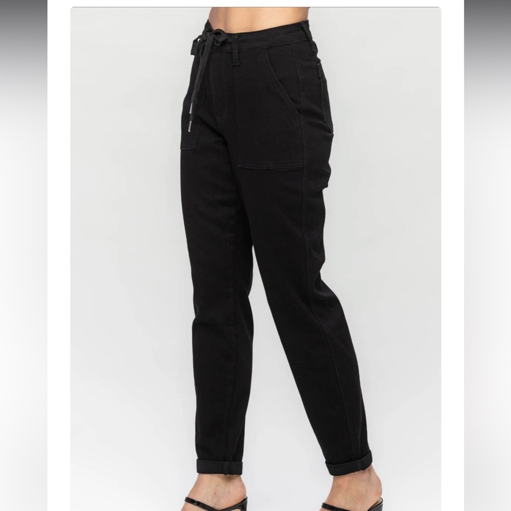 Judy Blue Jet Black Jogger Jeans - Picture 2 of 5
